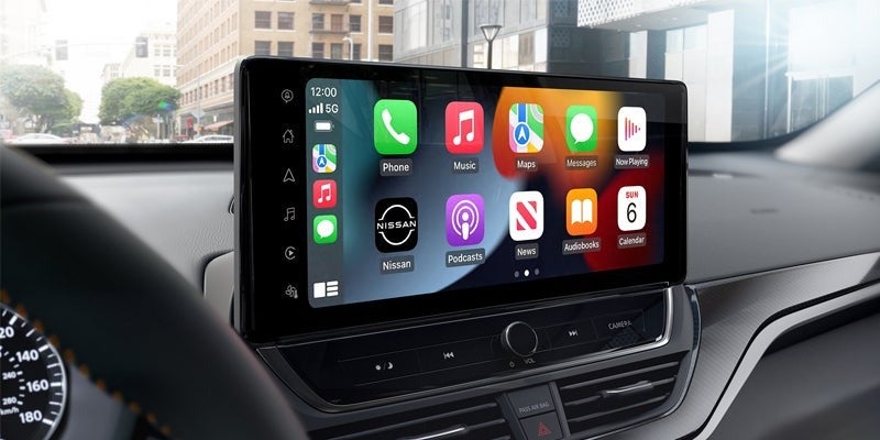 A 2024 Nissan Altima infotainment system in Medina, OH