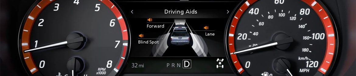 Driving aides in the 2025 Nissan Frontier in Medina, OH