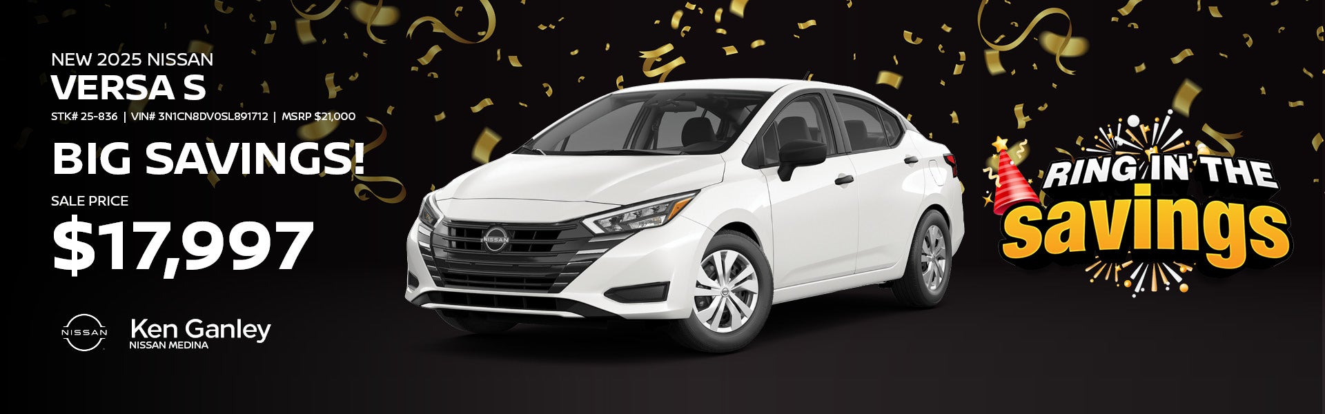 New 2025 Nissan Versa S 