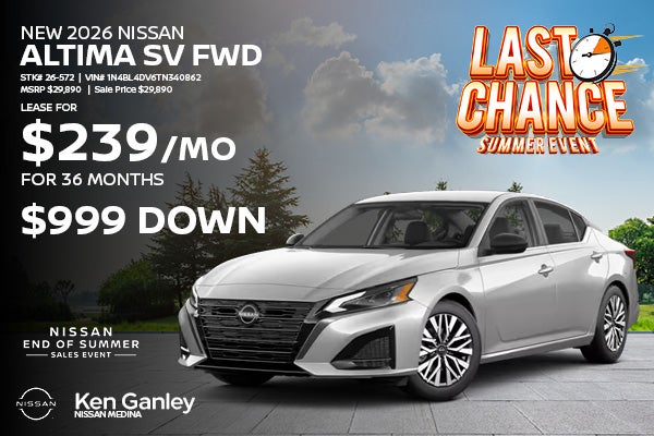 New 2026 Nissan Altima SV FWD
