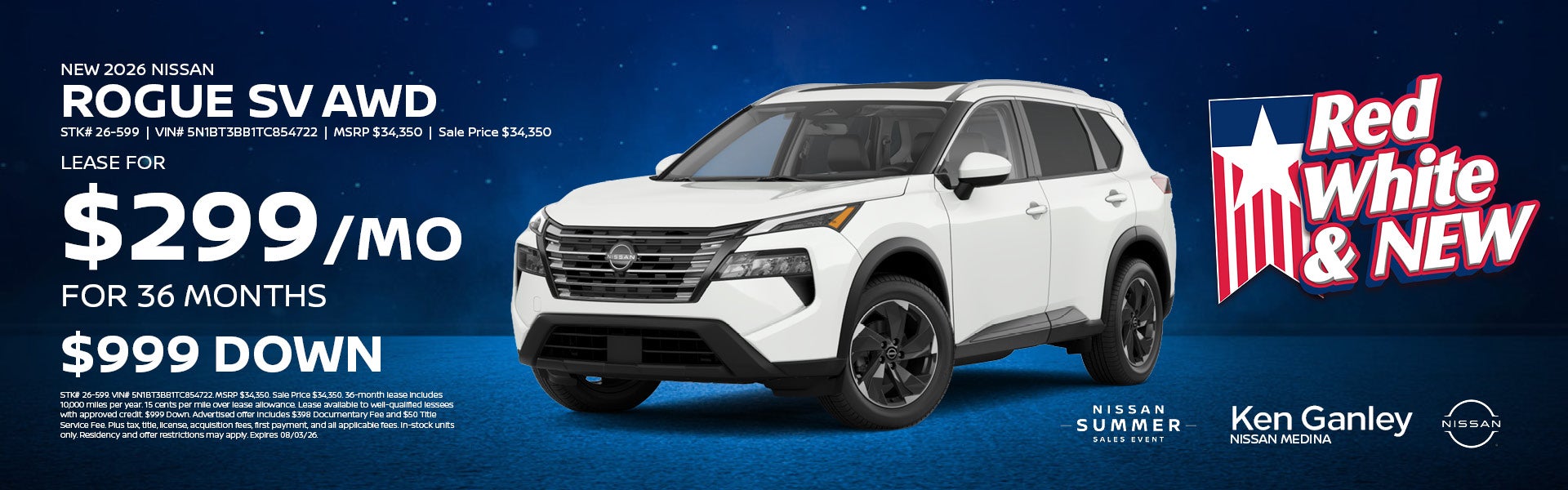New 2026 Nissan Rogue SV AWD