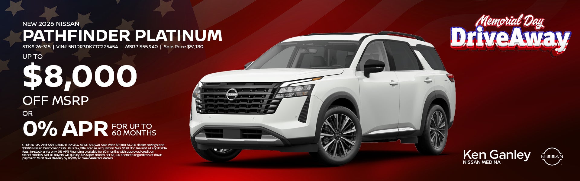 New 2026 Nissan Pathfinder Platinum