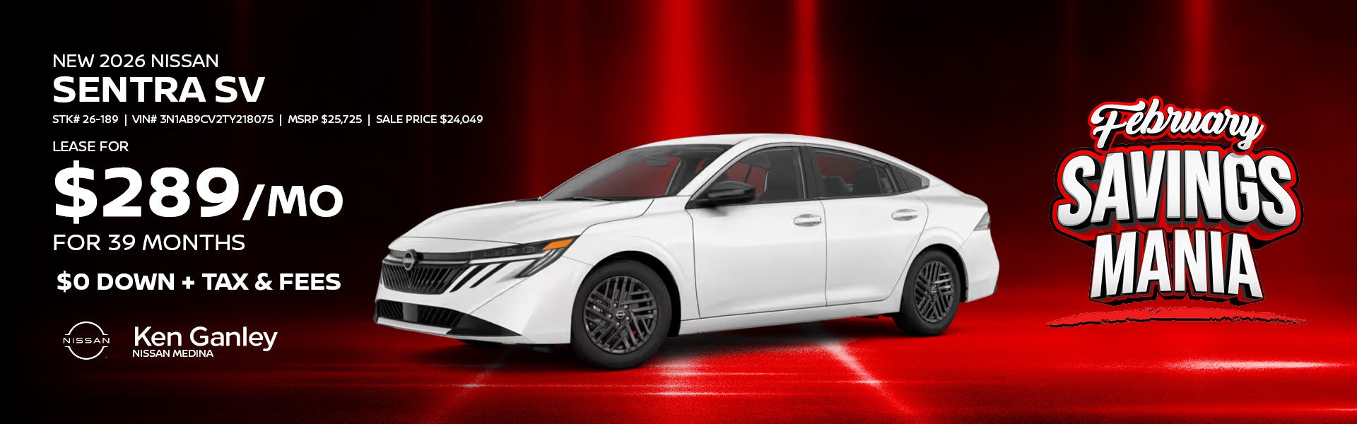  NEW 2026 NISSAN SENTRA SV