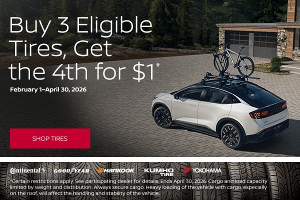 Buy 3 Eligible tires, get the 4th for a $1